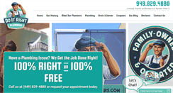 Desktop Screenshot of doitrightplumbers.com