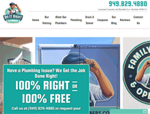 Tablet Screenshot of doitrightplumbers.com